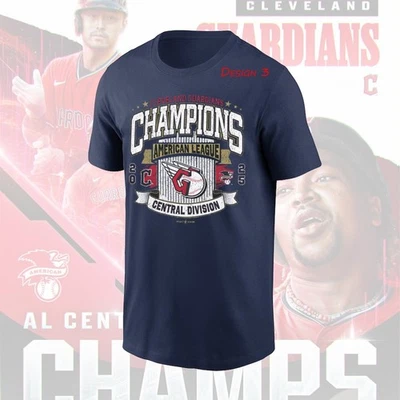 Cleveland Guardians 2025 AL Central Division Champions All Design FREESHIP Fans - Image 1 of 2