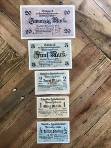 Super! Memel Litauen Sammlung Markmarken Banknoten von 1922 Restposten!!! - Bild 1 von 12