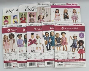 American Girl Simplicity McCalls 18" Puppe Schnittmuster Menge 9 gebraucht - Bild 1 von 9