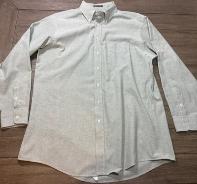 Camisa de Vestir Hércules Hombre Grande y Alto Vintage Verde Con Botones Talla 18-36 Alto Foto 1 de 4