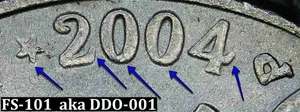 FS-101 Cherry Picker's Guide Variety - 2004 Nickel - Doubled Die Obverse DDO-001 - Picture 1 of 7