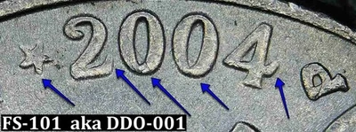 FS-101 Cherry Picker's Guide Variety - 2004 Nickel - Doubled Die Obverse DDO-001 - Image 1 of 4