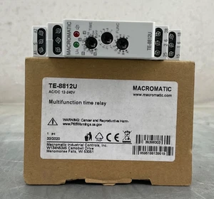 NEW MACROMATIC TE-8812U MULTIFUNCTION TIME RELAY 12-240V AC/DC FREE SHIPPING - Picture 1 of 6