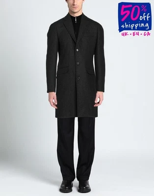 RRP€790 MARCIANO GUESS Coat IT54 US44 XXL Wool Blend Black Lined - Image 1 of 4