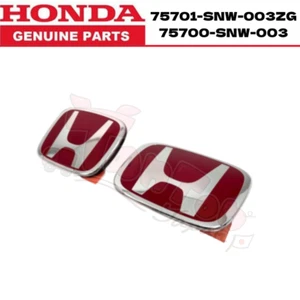 HONDA GENUINE CIVIC FD2 TYPE-R Front & REAR RED H EMBLEM - Picture 1 of 14