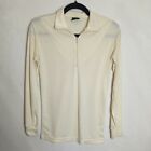 Patagonia Capilene Mens Size Small Made In Usa Cream 1/4 Zip Sweater