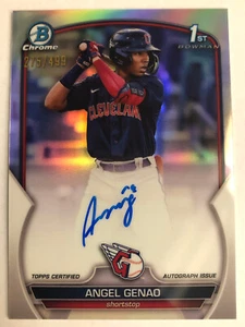 2023 1st Bowman Chrome #CPA-AG ANGEL GENAO Auto Refractor SP /499 Guardians - Bild 1 von 3