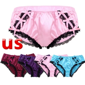 Slip uomo raso pizzo increspato sissy mutandine incrociato mutandine lingerie - Foto 1 di 51