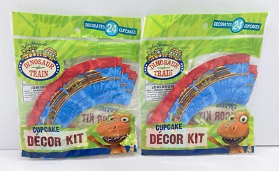 Jim Henson’s DINOSAUR TRAIN Lote de 2 Kits de Decoración de Cupcakes - NUEVO - Fiesta de Cumpleaños Foto 1 de 2