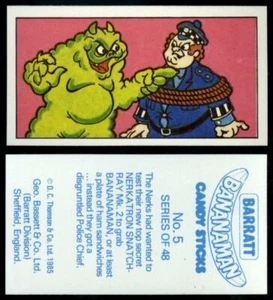 Barratt Bananaman #5 Basset Candy 1985 Card - Picture 1 of 1