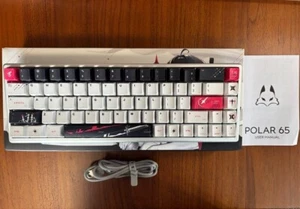 YukiAim Polar 65 Tastatur Keypad KatanaEdition CNC Aluminium ABS rot weiß schwarz - Bild 1 von 6