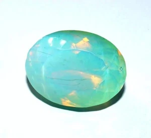 90,78 ct natürlicher grüner Opal Welo australischer oval zertifizierter unbehandelter Edelstein - Bild 1 von 6