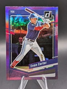 2023 Panini Donruss Rated Rookie PURPLE #42 Evan Carter    M16 - Picture 1 of 2