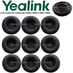 10 almohadillas de cuero de repuesto Yealink para auriculares UH34 YHS34 LEC1-UH34 - Imagen 1 de 1