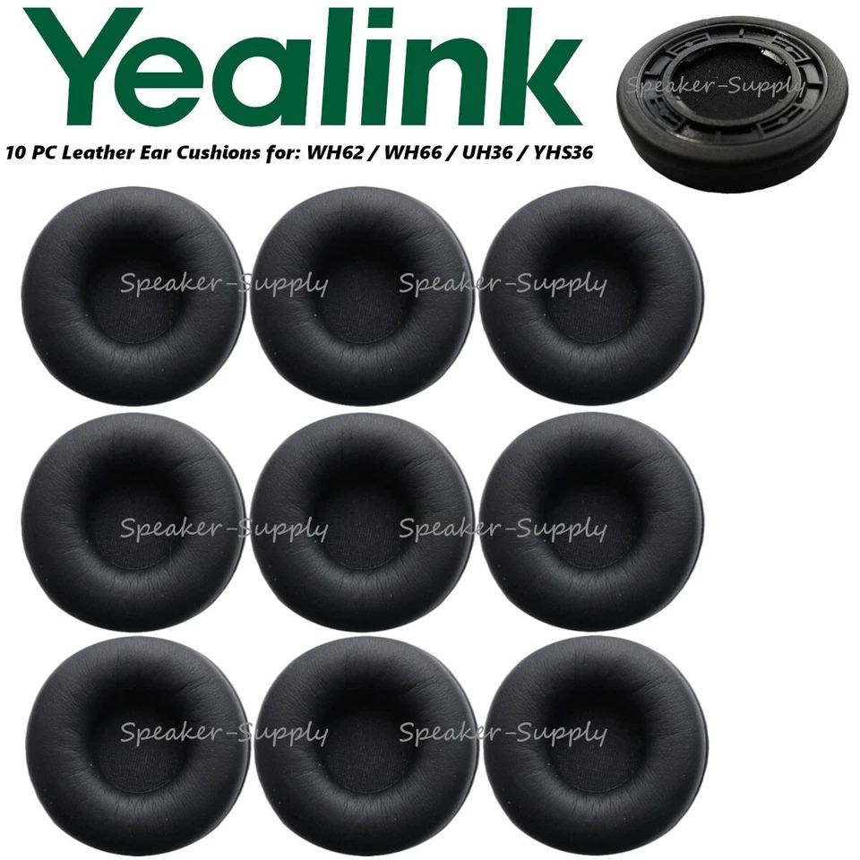 Yealink Headsets Leather Ear Cushion for UH34/YHS34 YEA-LEC1-UH34 UPC 8418851...