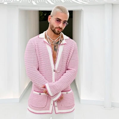 CÁRDIGAN CHANEL 22P ALGODÓN CC LOGO BOTONES FR42 US10 Foto 1 de 4