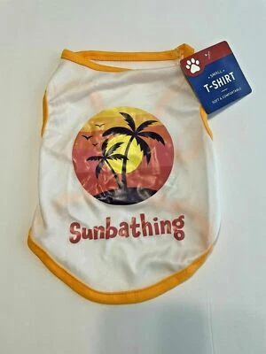 Camiseta para perro tomar el sol impulsada por siestas diversión al sol linda como pastel XS S M NUEVA Foto 1 de 4