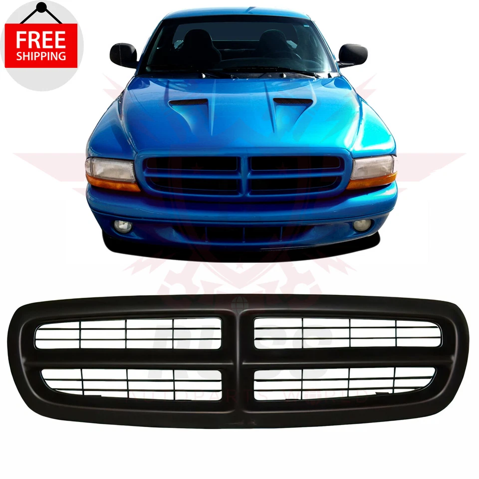 New Front Grille Assembly Black For 1998-2003 Durango 1997-2004 Dakota CH1200200 Foto 1 de 4