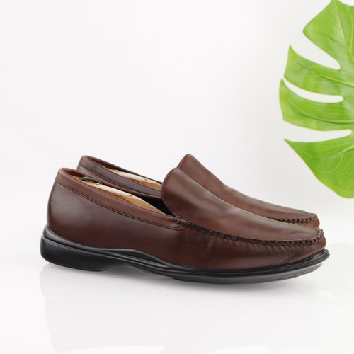 NIKE Mocassino uomo Cole Haan Air Hol taglia 9 M pelle marrone scarpa veneziana slip on