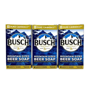 3 Duke Cannon Busch Berggröße Bier Bar Seife Sandelholz Duft je 10 Oz - Bild 1 von 6