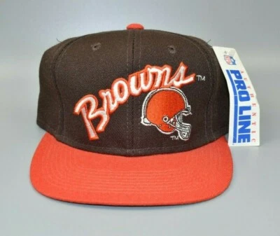 Cleveland Browns Vintage Sports Specialties Script Fitted Cap Hat - Size: 6 5/8 - Image 1 of 4