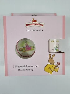 Bunnykins By Royal Doulton Full 3 Piece Melamine Set - Picture 1 of 12