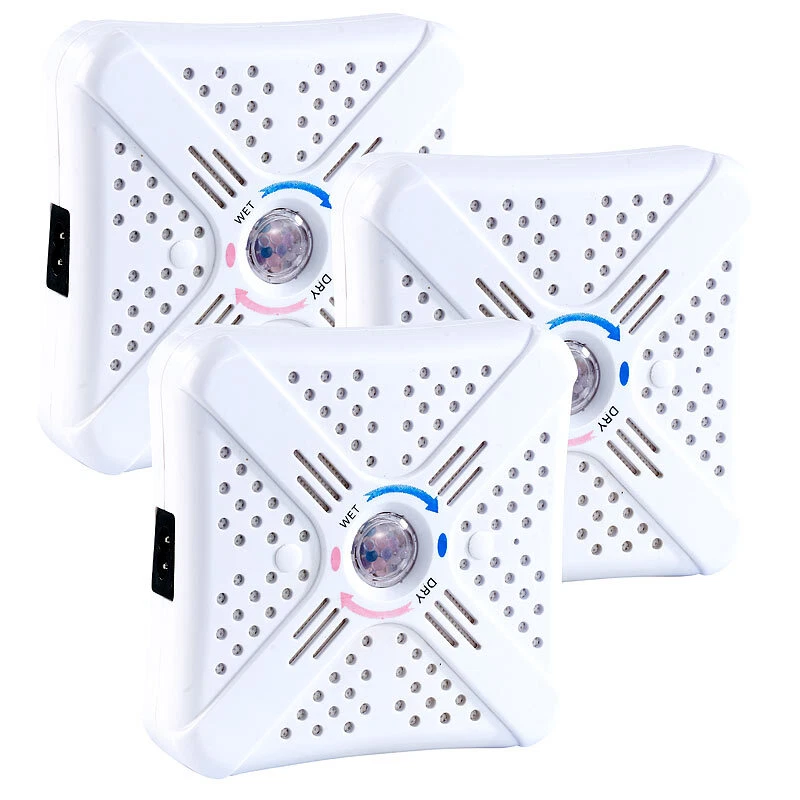 SICHLER HAUSHALTSGERÄTE Sichler Mobiler Mini-Elektro-Luftentfeuchter, Ladefunktion & Ionisator 3er-Set