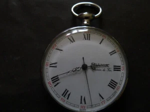 Osamia (Russian) Chrome Plated Open Front Pocket Watch.. Date Window... TLC. - Picture 1 of 6