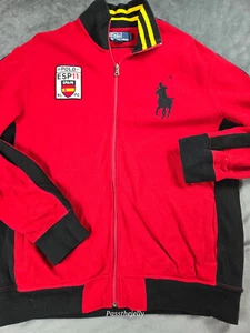 Polo Ralph Lauren Mens Extra Large Jacket Spain Big Pony Full Zip Fleece Track - Picture 1 of 12