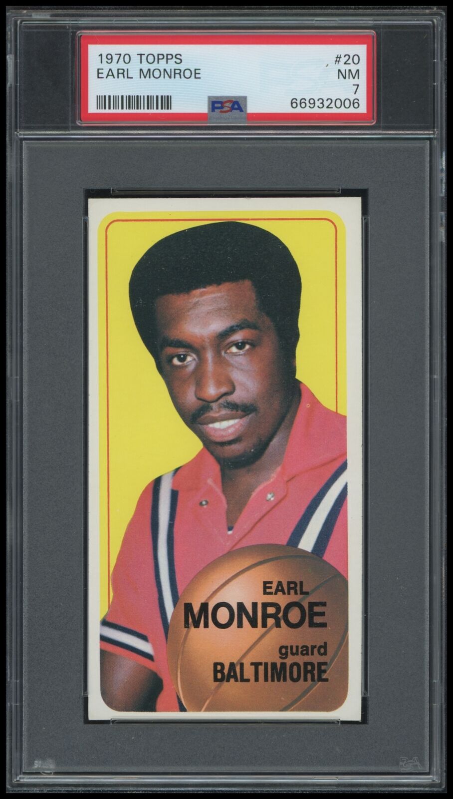 1970 Topps Earl Monroe PSA 7 NM #20 Basketball Card