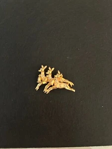 Broche Navidad 3 Reno Campanas y Estrás Invierno Belleza De Colección - Imagen 1 de 7