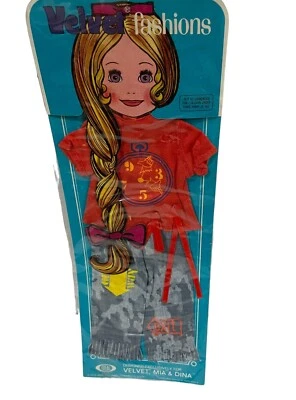 Винтажный 1972 идеальный Crissy семьи куклы бархата Mia моды денди джинсовой ткани наряд - Изображение 1 из 4