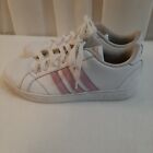 Adidas Baseline Womens Size 6 White/Pink (lilac) Shoes Leather Sneakers DB3560