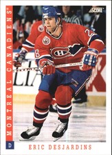 1993-94 Score Canadiens Hockey Card #128 Eric Desjardins