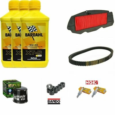 TAGLIANDO HONDA SILVER WING 600 BARDAHL XT4-S 5W40 CINGHIA RULLI CANDELE 2002 - Imagen 1 de 4