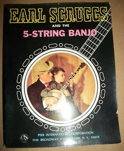 Earl Scruggs and the 5-String Banjo vtg Peer sheet music 1968 160p text chord VG - Imagen 1 de 14