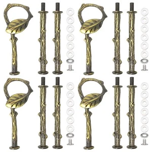 4 Sets 13.5" 3-Tier Cake Tray Stand Handle Multi-tier Metal Dessert Fruit Cen... - Picture 1 of 8
