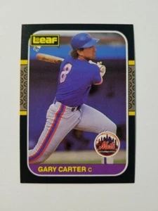 Tarjeta de béisbol Gary Carter 1987 Leaf #109 New York Mets - Imagen 1 de 2