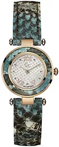 GUESS COLLECTION MINI CHIC WHITE python WOMEN'S WATCH LEATHER Rose gold Y11002L1 - Picture 1 of 6