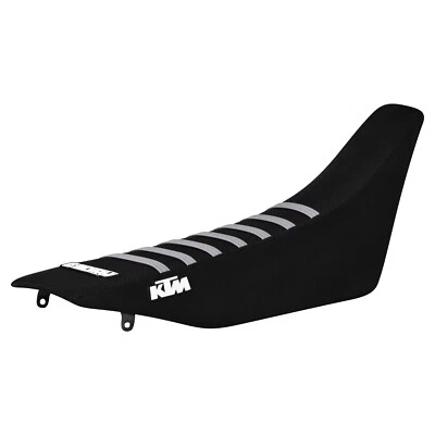 1998-2000 KTM SX-SXF CAPA DE ASSENTO por Enjoy MFG ALL BLACK com COSTELAS PRATEADAS #395 - Imagem 1 de 4