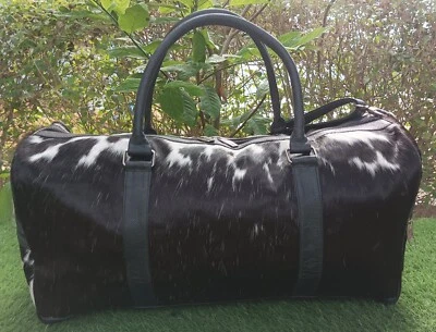 Bolsa de viagem de couro genuíno, estampa de animais, pelada - Imagem 1 de 2