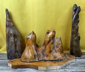 Finished Vintage Cypress Knee Lot Of 3 - Picture 1 of 20