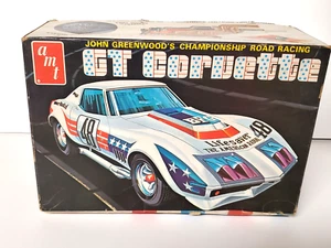 AMT John Greenwood GT Corvette Racing Model Kit #T389 Vintage 1/25 Parts Sealed - Picture 1 of 11