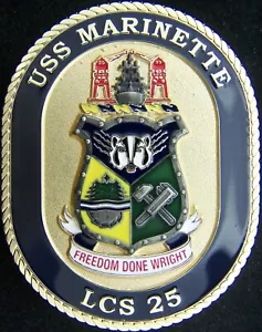 USS Marinette LCS 25 Navy Challenge Coin - Picture 1 of 2