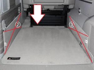 Tappeto Brandrup per vano di carico posteriore - per VW T6/T5 California (senza spiaggia) - Foto 1 di 1