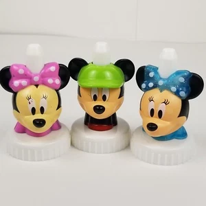 Good 2 Grow Mickey Mouse & 2 Minnie Mouse Juice Toppers Disney Set Of 3 - Picture 1 of 8