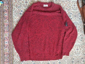 Authentic Carlo Colucci Jumper Red Black Viscose German Made - Picture 1 of 8