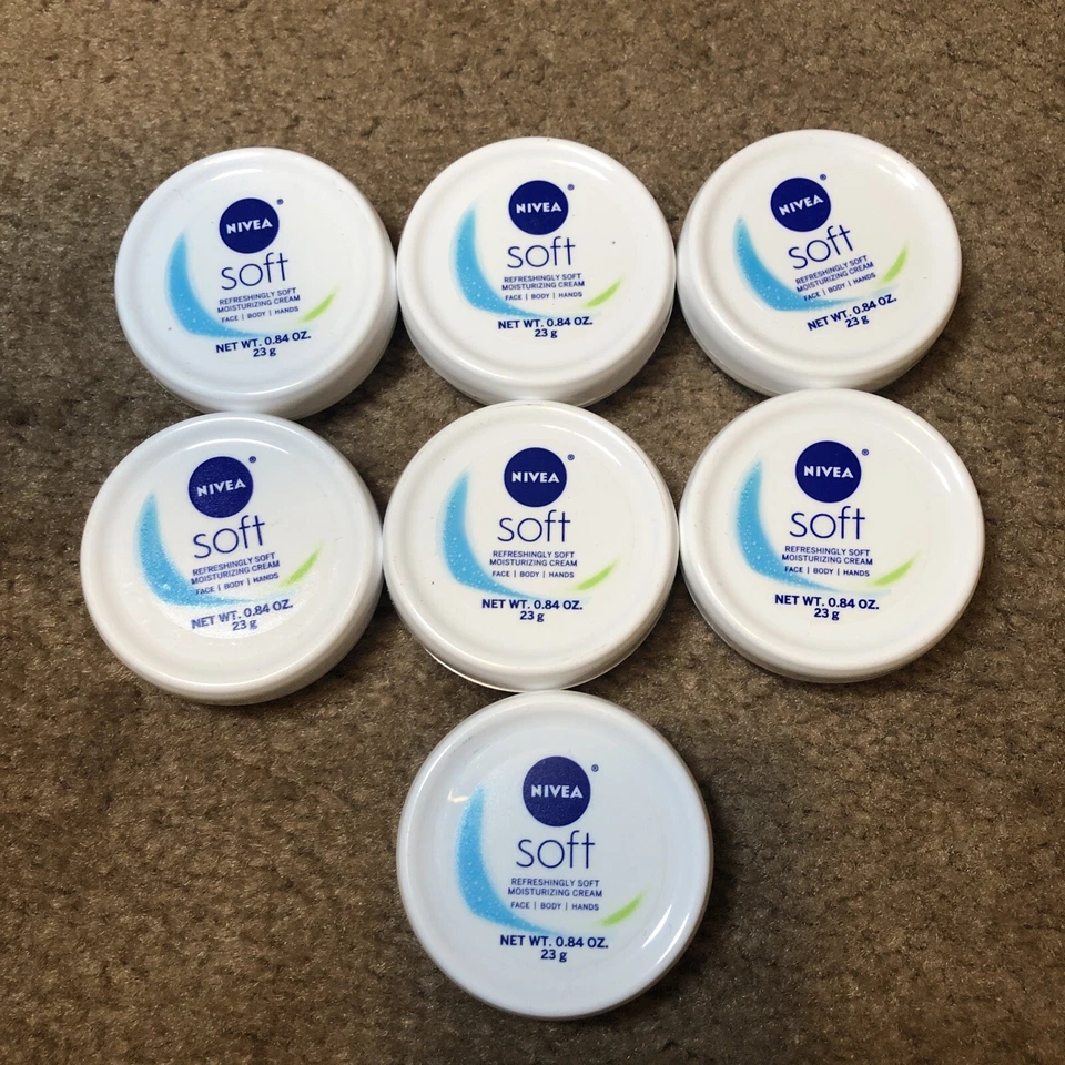 3 Pack Nivea Soft Refreshing Moisturizing Cream Face Body & Hands Travel 0.84 oz