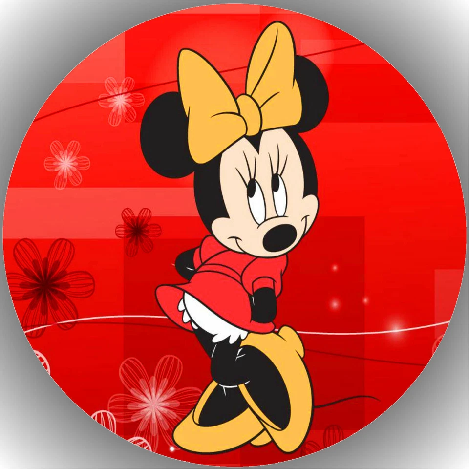 Tortenaufleger Geburtstag Party Tortenbild Fondant - Oblate Minnie Maus  P1 - Bild 1 von 1