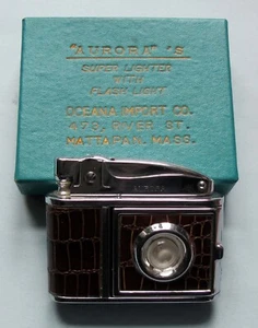VINTAGE - AURORA NEO SUPER LIGHTER WITH FLASHLIGHT - ORIGINAL BOX - Picture 1 of 11